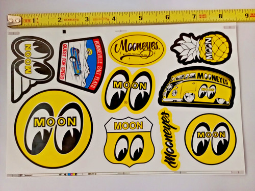 Mooneyes stickers large sheet - stickers-large,